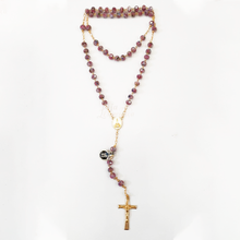 Load image into Gallery viewer, Murano Crystal Rosary - Golden Plated
