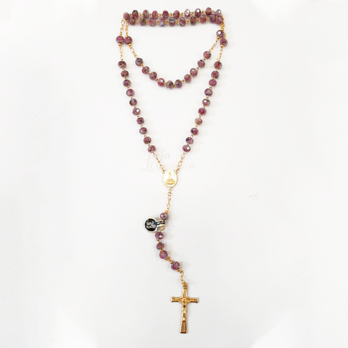 Murano Crystal Rosary - Golden Plated