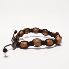 Load image into Gallery viewer, Olive Wood Dozen Cross Bracelet
