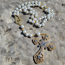 Load image into Gallery viewer, Pearl Glass Rosary
