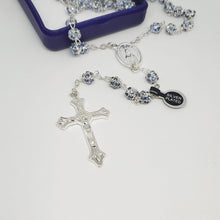 Load image into Gallery viewer, Premium Silver Medal of Fatima Rosary - Blue
