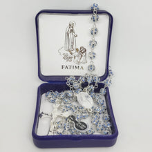 Load image into Gallery viewer, Premium Silver Medal of Fatima Rosary - Blue
