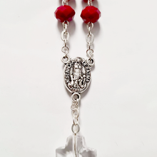 Load image into Gallery viewer, Red Crystal Decade Rosary Bracelet
