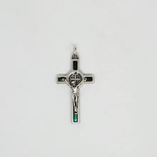 Load image into Gallery viewer, Saint Benedict Cross Green
