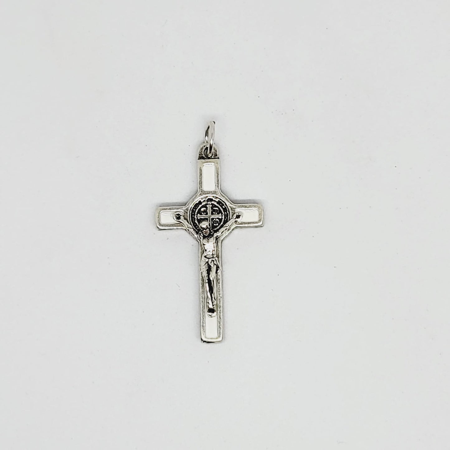 Saint Benedict Cross White