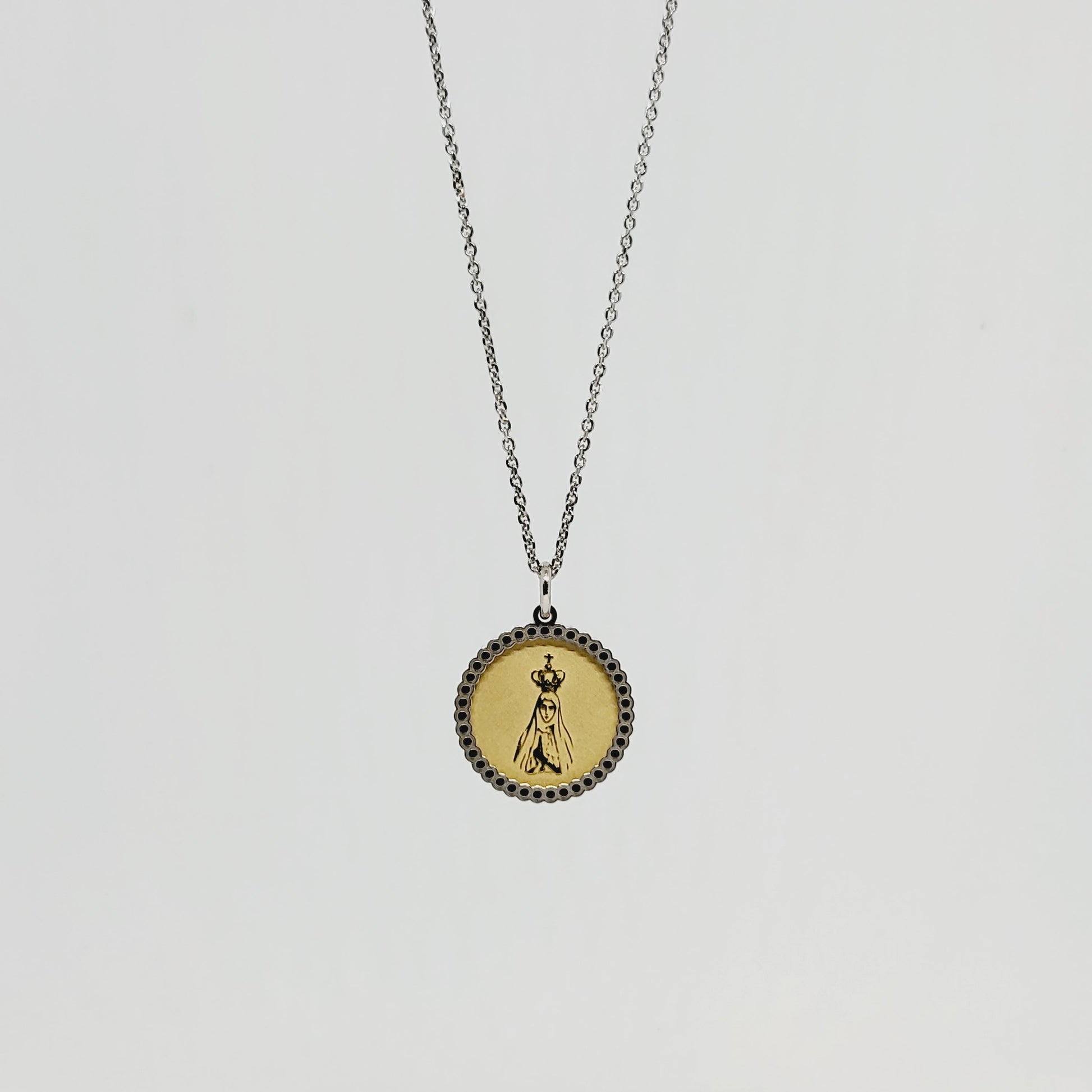 Set - Necklace + Bracelet - Our Lady of Fatima [Sterling Silver]