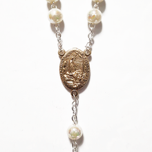 Load image into Gallery viewer, Tree of Life - Pearl Golden Rosary
