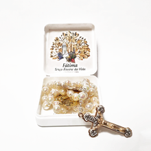 Load image into Gallery viewer, Tree of Life - Pearl Golden Rosary
