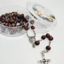 Load image into Gallery viewer, Wood Rose Rosary [Dark Brown]
