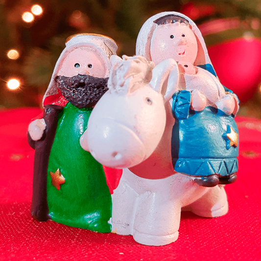 Colored Nativity Set - Flight to Egypt | 2.76'' | 7cm
