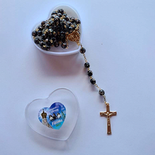 Load image into Gallery viewer, Centennial Black &amp; Gold Murano Rosary
