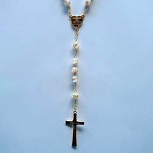 Load image into Gallery viewer, Centennial Cream &amp; Gold Murano Rosary
