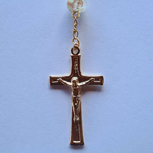 Load image into Gallery viewer, Centennial Cream &amp; Gold Murano Rosary
