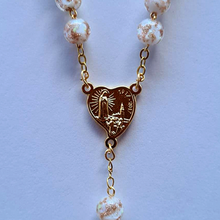 Load image into Gallery viewer, Centennial Cream &amp; Gold Murano Rosary
