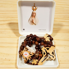 Load image into Gallery viewer, Holy Wood Fatima Rosary
